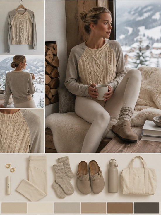 lululemon athletica Sweaters - Lululemon Merino Cableknit / French Terry Top